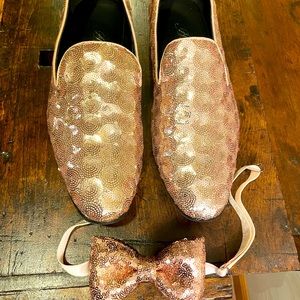 Amali sequence loafer with matching bow tie